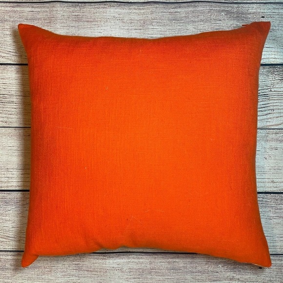 Crate & Barrel 18x18 Orange Pillow - Picture 3 of 3